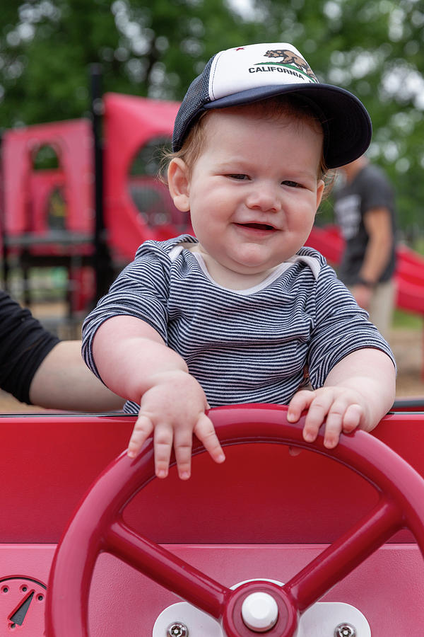 Happy Baby Boy Smiling At The Playground. Photograph by Cavan Images ...