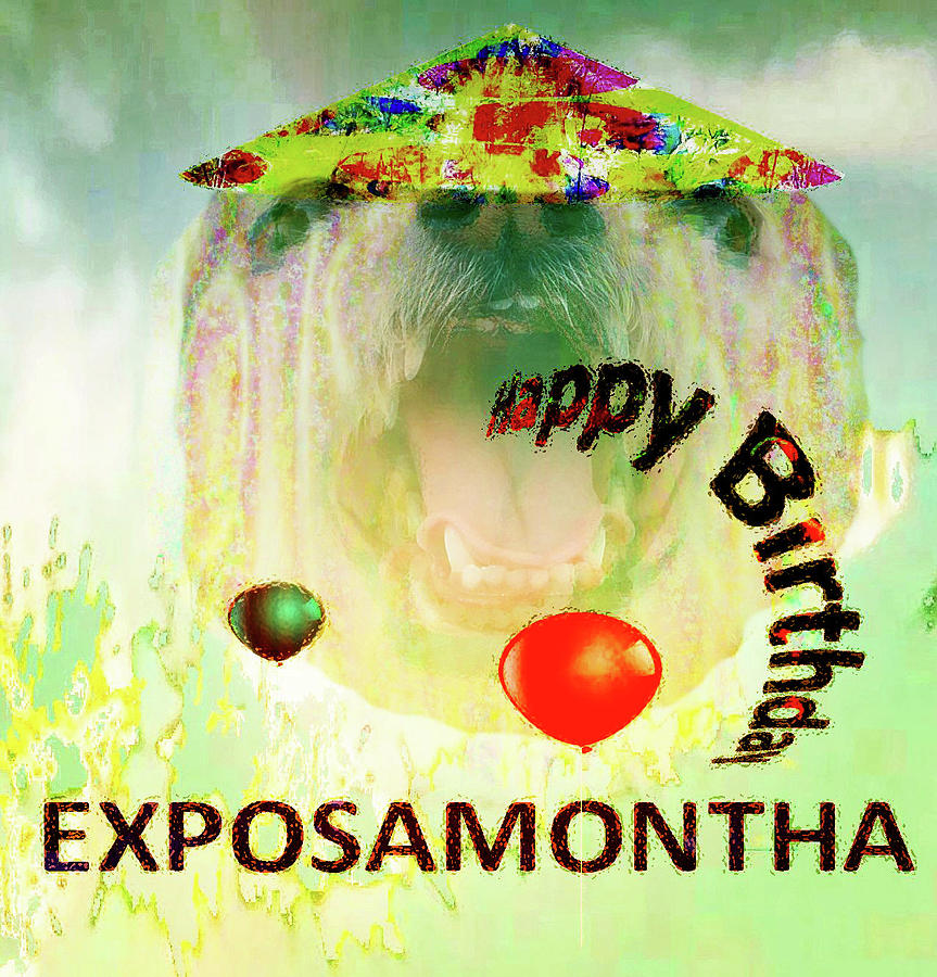 Happy Birthday Exposamontha Mixed Media