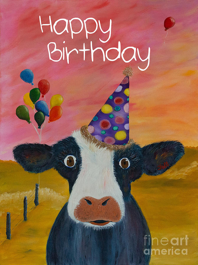 Happy Birthday from Petunia Mixed Media by Julie Webb - Fine Art America