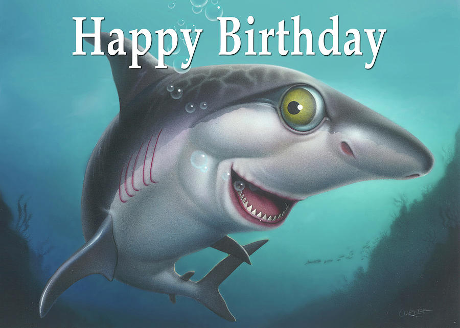 Happy Birthday Shark Cartoon