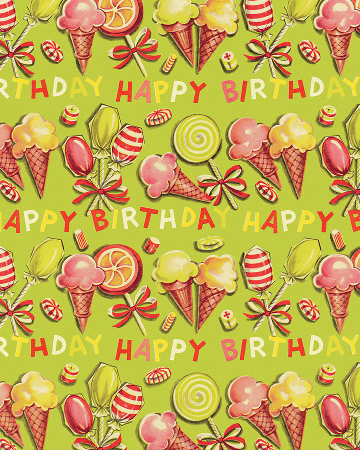 Candy Drawing - Happy Birthday Treats by CSA Images