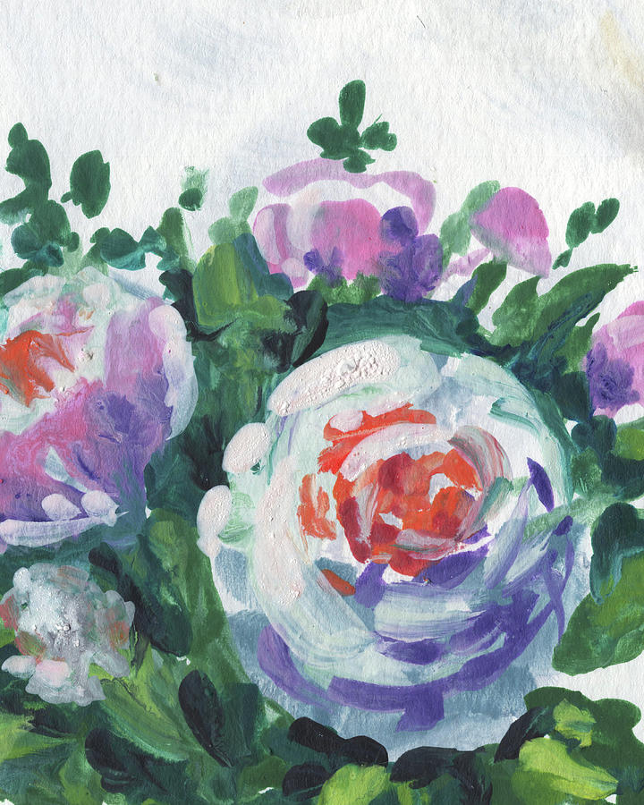 Happy Bouquet Floral Impressionism  Painting by Irina Sztukowski