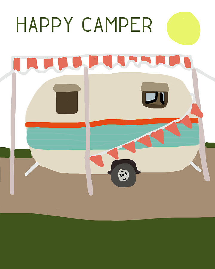 Happy Camper Digital Art by Rebecca Bicks - Fine Art America