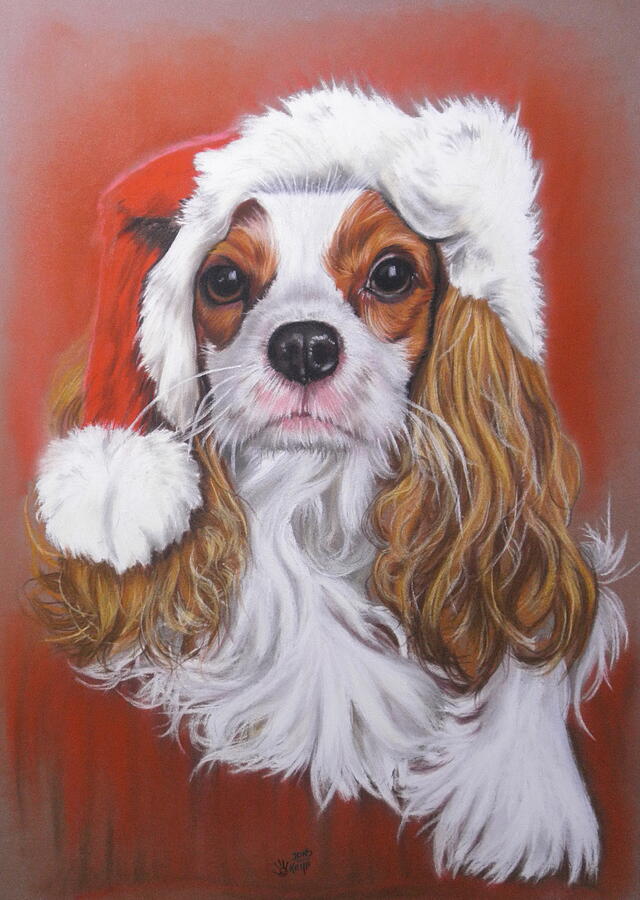 Happy Christmas Pastel by Barbara Keith