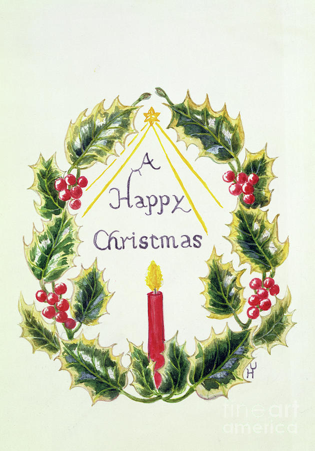 Happy Christmas Painting by Ursula Hodgson