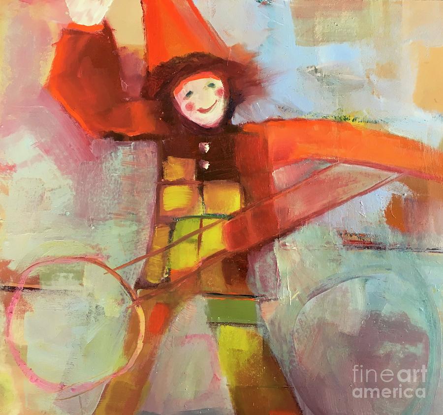 Happy Clown Painting by Michelle Abrams