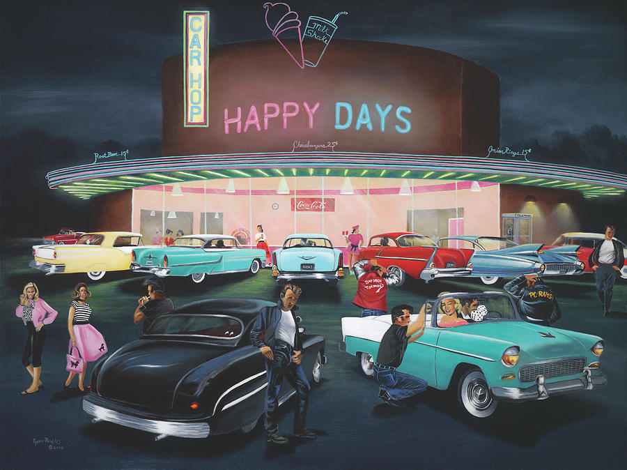 Happy Days Painting - Happy Days by Geno Peoples