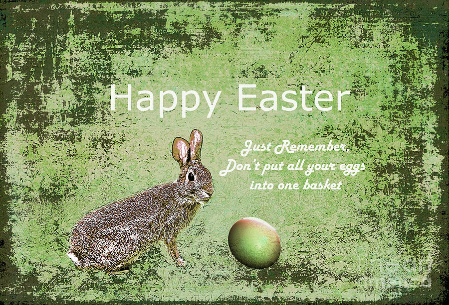 Happy Easter Greeting Digital Art by Nina Silver