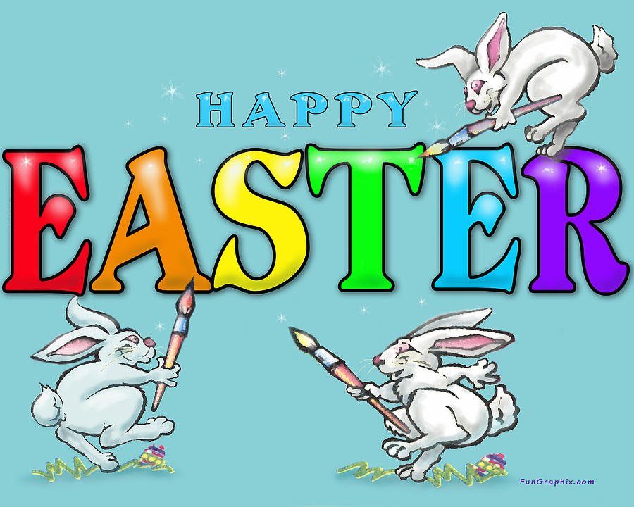 Happy Easter Digital Art by Kevin Middleton
