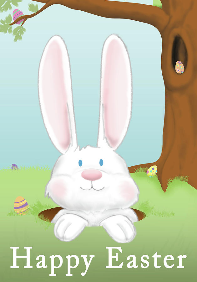 Easter Digital Art - Happy Easter by Sd Graphics Studio