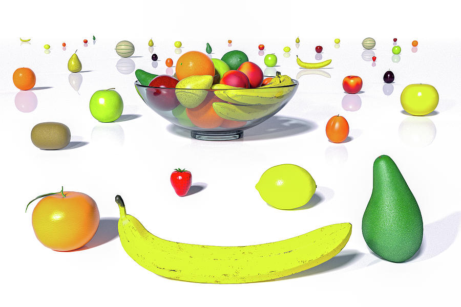 Happy Fruit Digital Art