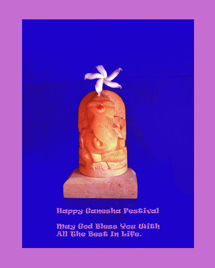Happy Ganesha Card 1 Digital Art