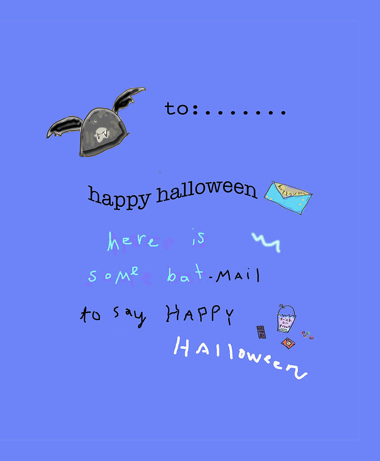 Happy Halloween Drawing by Ashley Rice