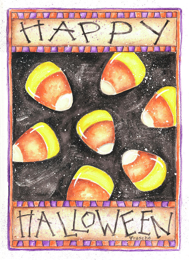 Halloween Painting - Happy Halloween Candy Corn by Shelly Rasche
