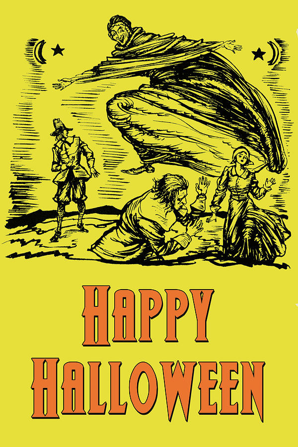 Happy Halloween Painting by John Alan Maxwell