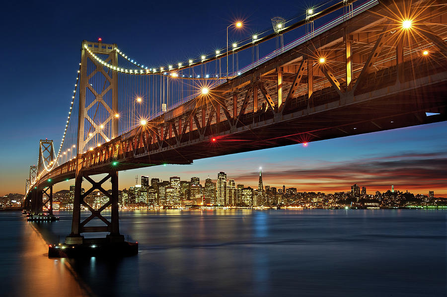Happy Holidays From The Bay Bridge Photograph by Aaron Meyers