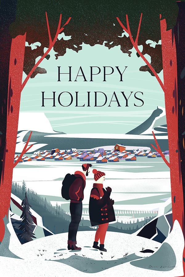 Boot Mixed Media - Happy Holidays by Omar Escalante