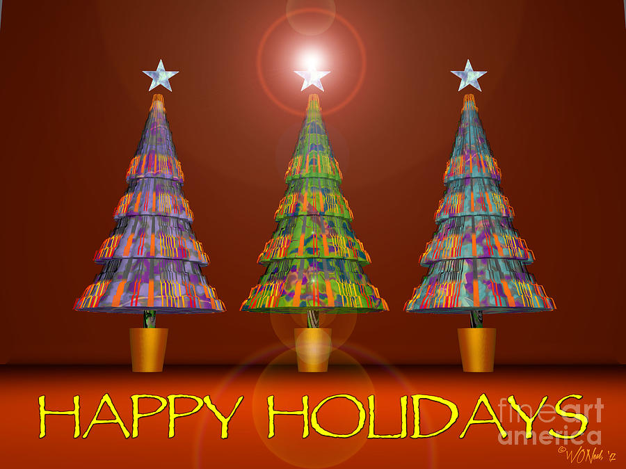 Tree Digital Art - Happy Holidays by Walter Neal