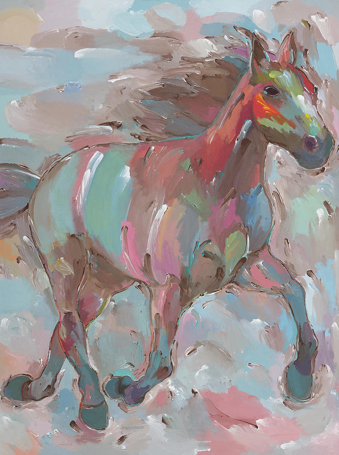 Horse Painting - Happy Hooves by Hooshang Khorasani