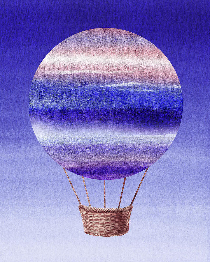 Happy Hot Air Balloon Watercolor Xxiv Painting