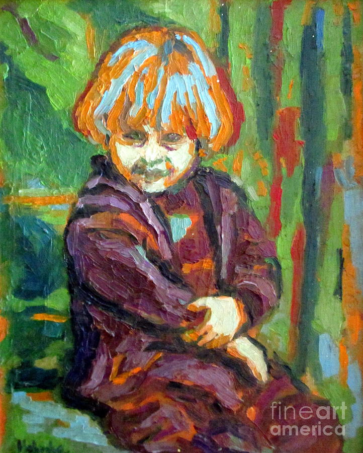 Happy little boy Painting by Helena Wierzbicki