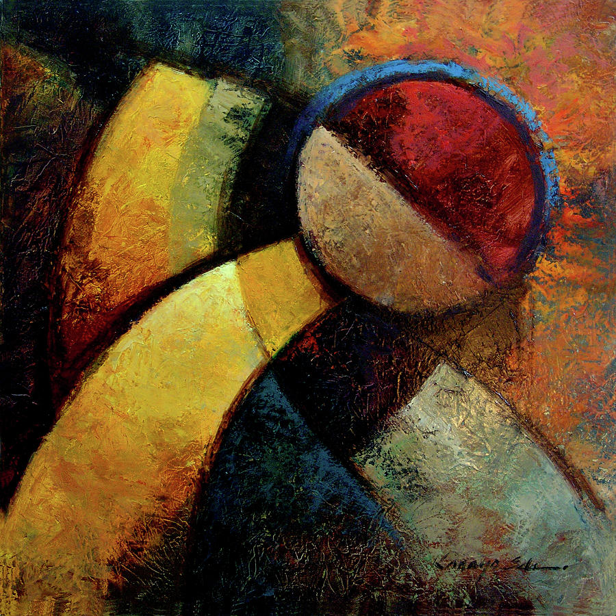 Colorful Abstract Painting - Happy Man by Kanayo Ede