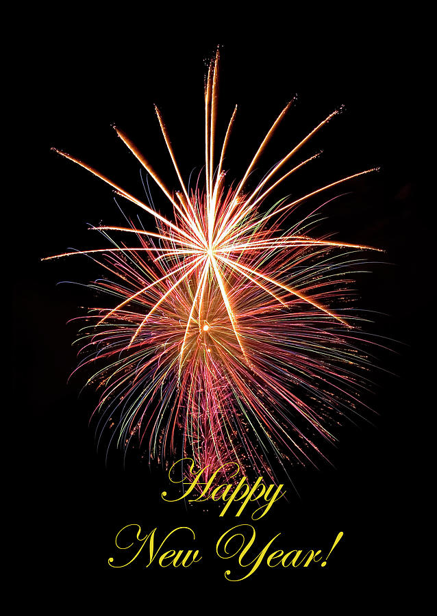 Happy New Year Fireworks 4 Digital Art by Johanna Hurmerinta