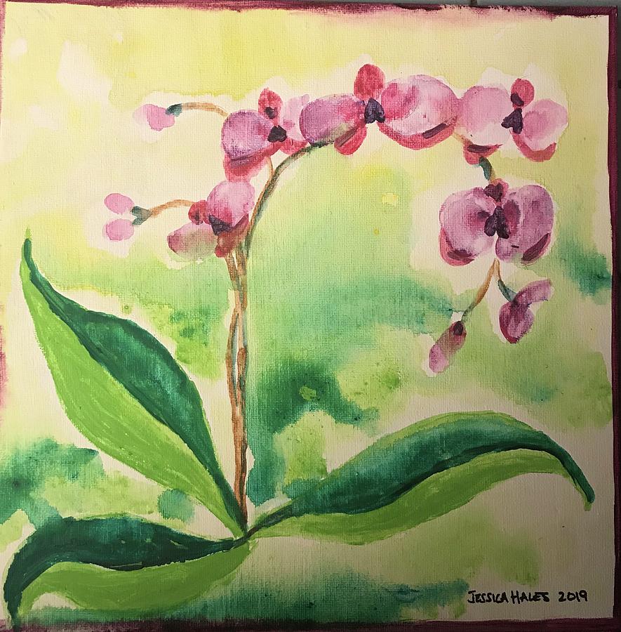 Happy Orchid Painting by Jessica Lloyd Hales | Fine Art America