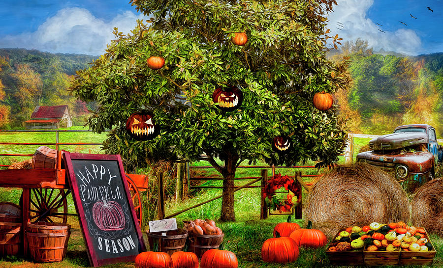Happy Pumpkin Season Digital Art by Debra and Dave Vanderlaan