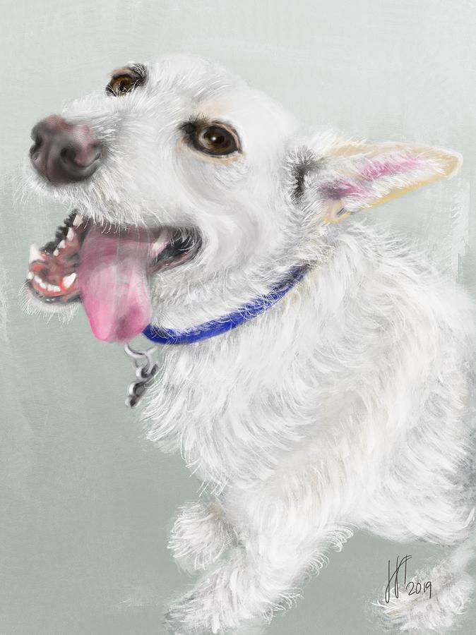 Animal Digital Art - Happy Pup by Lois Ivancin Tavaf