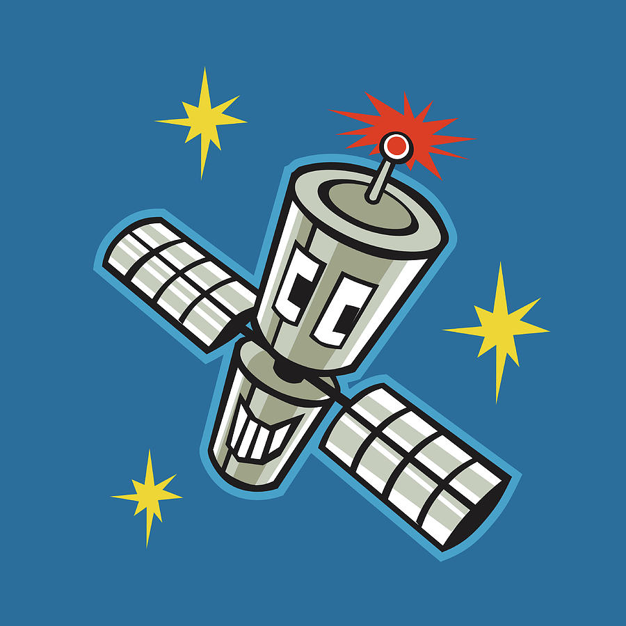 Science Fiction Drawing - Happy Satellite by CSA Images