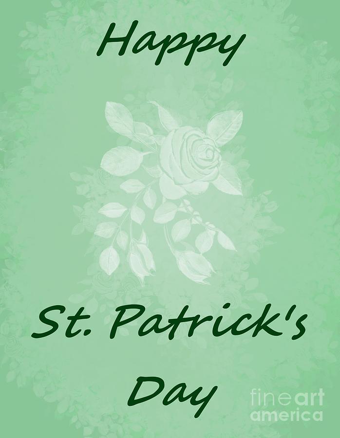 Happy St. Patricks Day Holiday Card Digital Art by Delynn Addams
