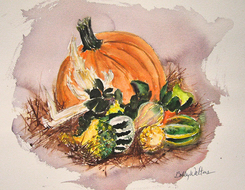 Happy Thanksgiving  Painting by Bobby Walters