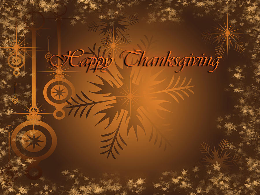 Happy Thanksgiving Festive Digital Art by Sandra Js