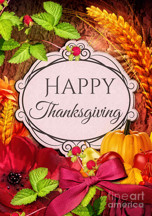 Happy Thanksgiving Digital Art by Mo T