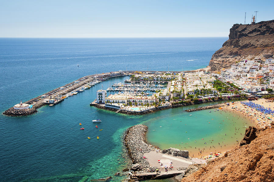 Harbor In Puerto De Mogan On Grand Photograph by Mlenny