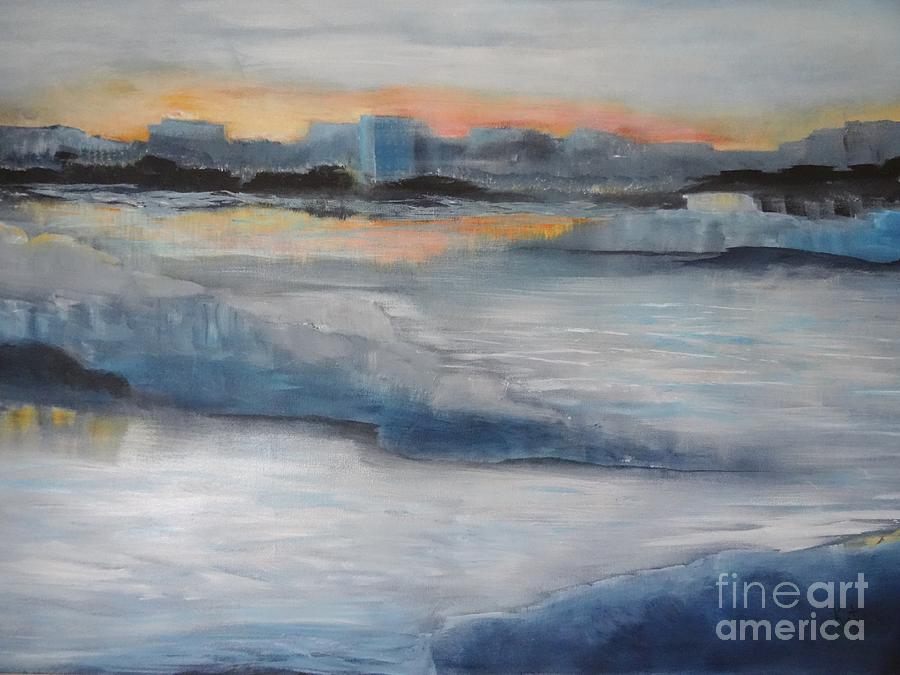 Harbor Night Painting by Kat McClure