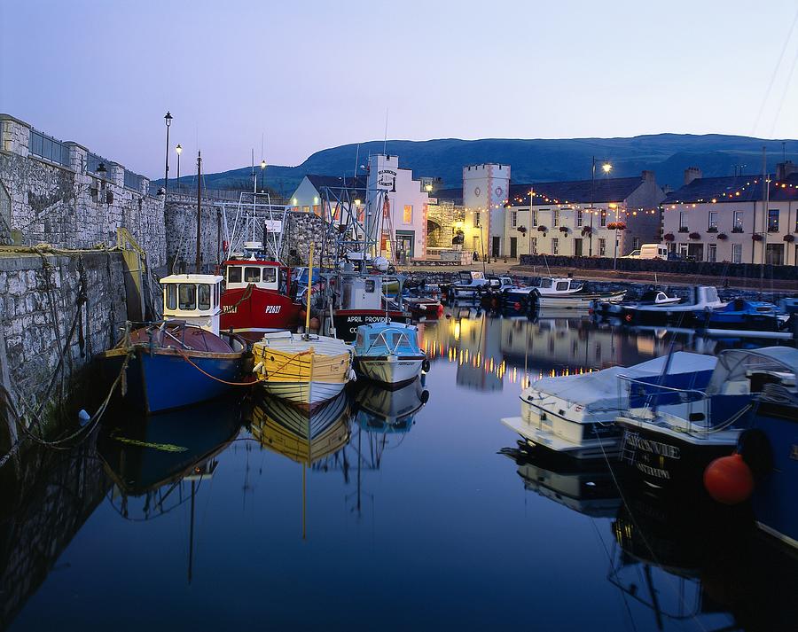 Architecture Digital Art - Harbor Of Carnlough, Northern Ireland by Stefan Damm