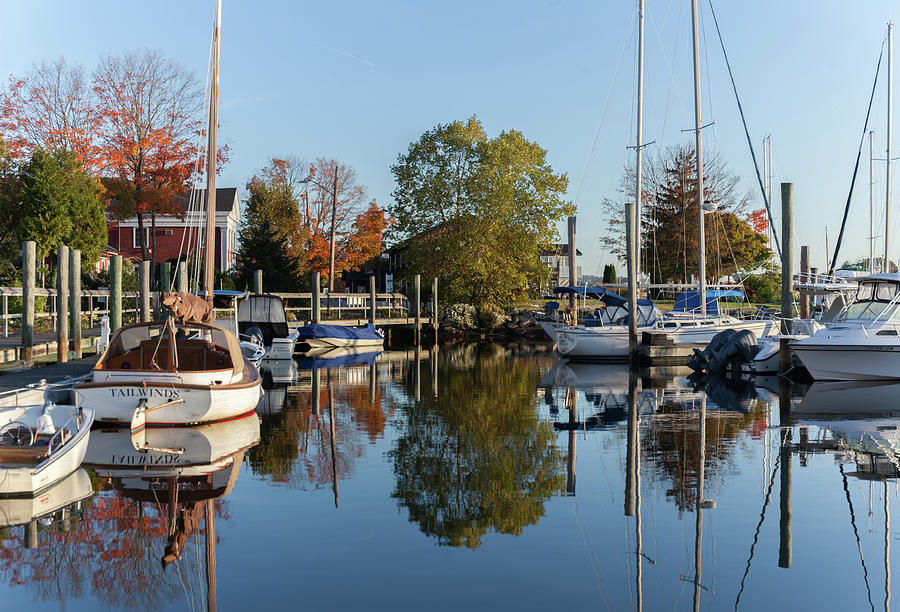 Harbor on Mystic River Photograph by Cliff Wassmann