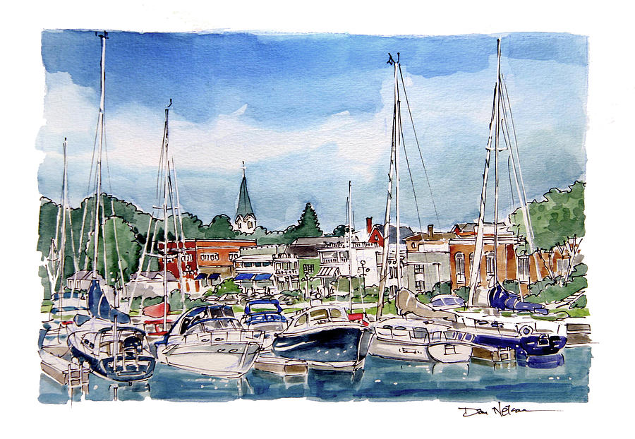 Harbor Springs Marina Painting
