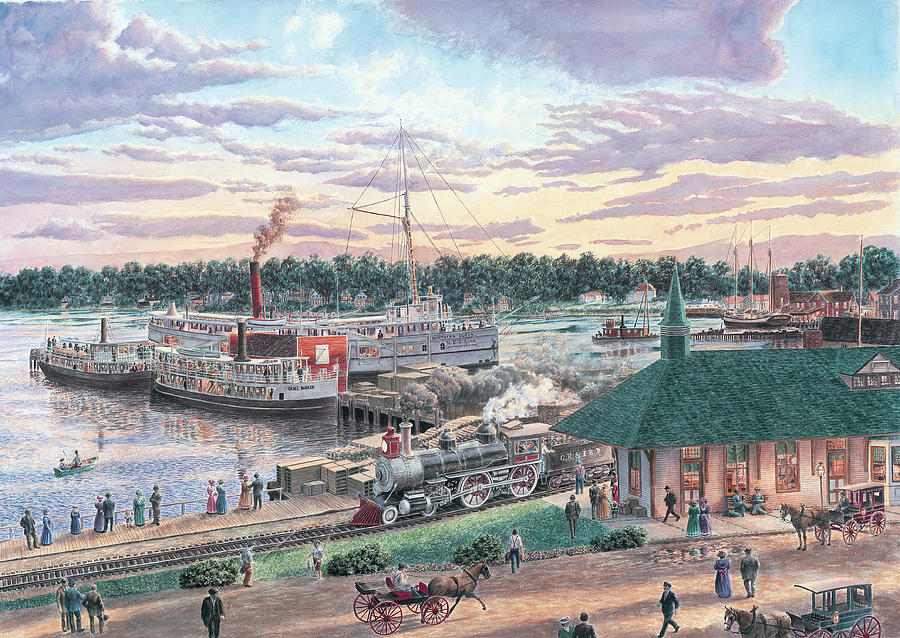 Harbor Springs Mich. Painting by Stanton Manolakas Harbor Springs Mich. Painting by Stanton Manolakas
