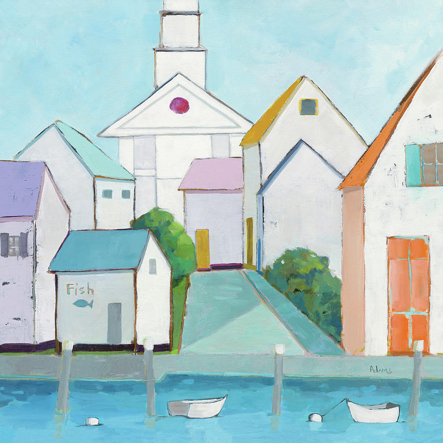 Architecture Painting - Harbor Town IIi by Phyllis Adams