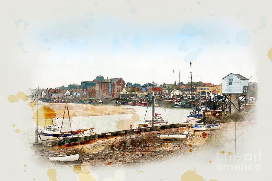 Landscape Painting - Harbour, Wells-next-the-sea by John Edwards