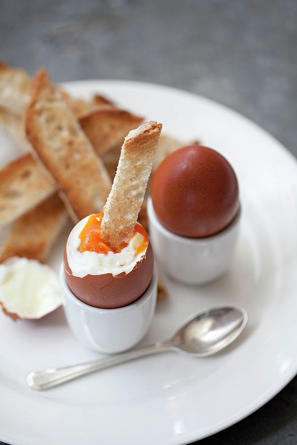 Hard Boiled Eggs With Soldiers Photograph by Steven Joyce