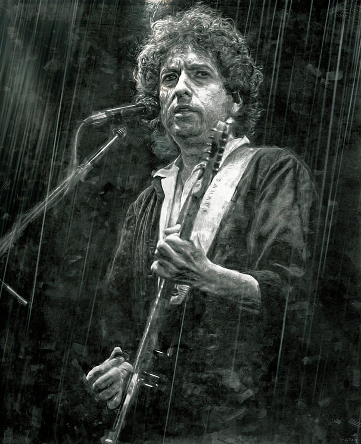 Bob Dylan Mixed Media - Hard Rain by Mal Bray