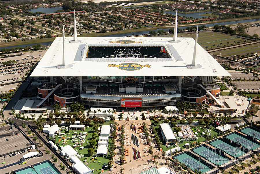 Hard Rock Stadium Aerial Miami Photograph by David Oppenheimer