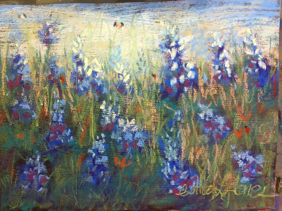 Bluebonnet Pastel - Hardy Texas Blues by Esther Jones Bluebonnet Pastel - Hardy Texas Blues by Esther Jones