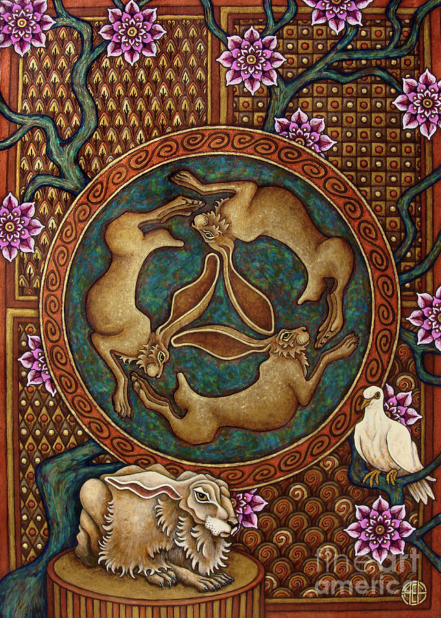 Hare and Dove Painting by Amy E Fraser Hare and Dove Painting by Amy E Fraser
