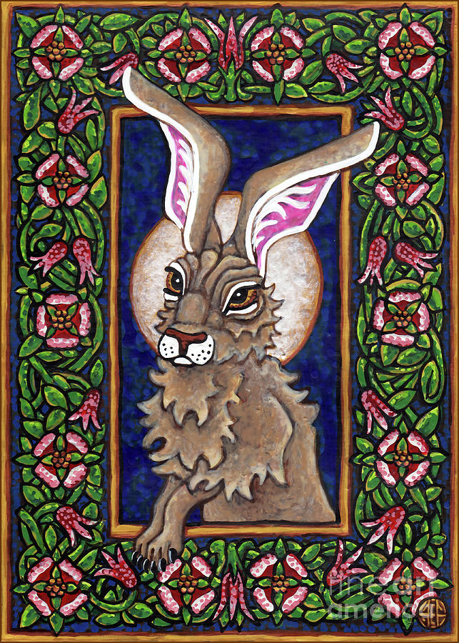 Hare Design 1 Painting by Amy E Fraser