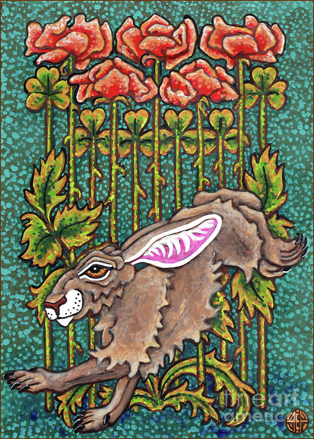 Hare Design 2 Painting by Amy E Fraser